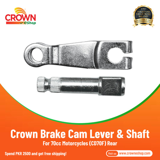 Crown Brake Cam Lever & Shaft Rear For 70cc Motorcycles (CD70F) - Crowneshop