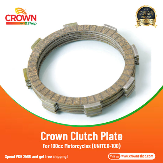 Crown Clutch Plate for 100cc Motorcycles (UNITED-100) - Crowneshop