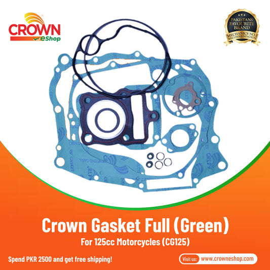 Crown Gasket Full (Green) for 125cc Motorcycles (CG125) - Crowneshop