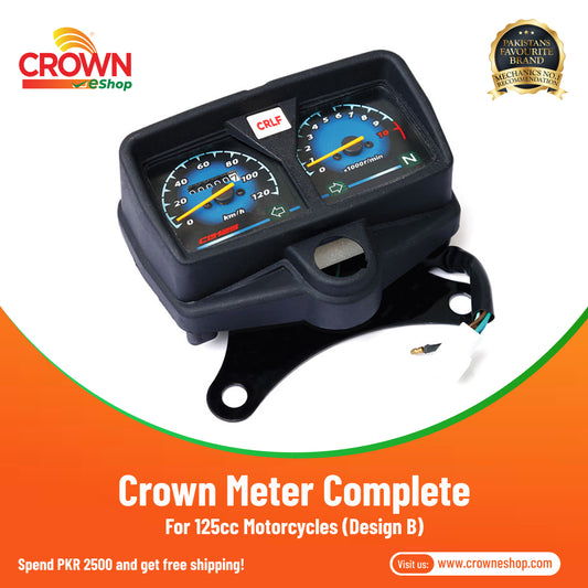 Crown Meter Complete Design B for 125cc Motorcycles - Crowneshop