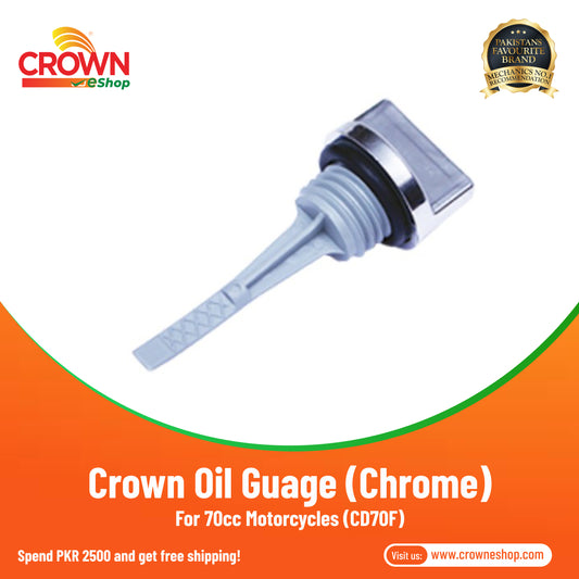 Crown Oil Guage (Chrome) For 70cc Motorcycles (CD70F) - Crowneshop