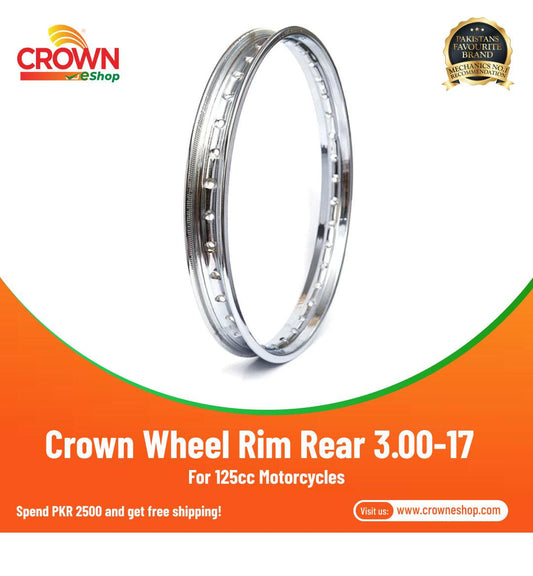 Crown Wheel Rim Rear 3.00-17 for 125cc Motorcycles - Crowneshop