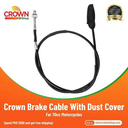 Crown Brake Cable with Dust Cover for 70cc Motorcycles - Crowneshop