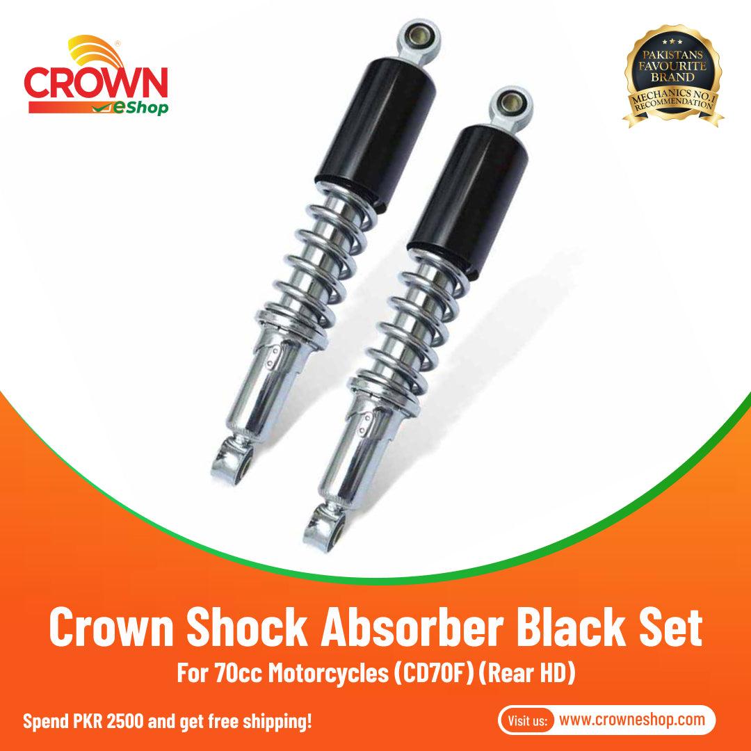 Crown Shock Absorber Set Rear Black for 70cc Motorcycles - Crowneshop