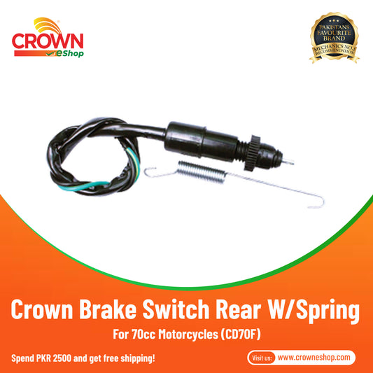 Crown Brake Switch Rear W/Spring For 70cc Motorcycles (CD70F) - Crowneshop