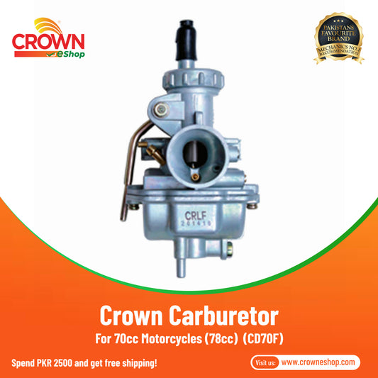 Crown Carburetor 78cc for 70cc Motorcycles (CD70F) - Crowneshop