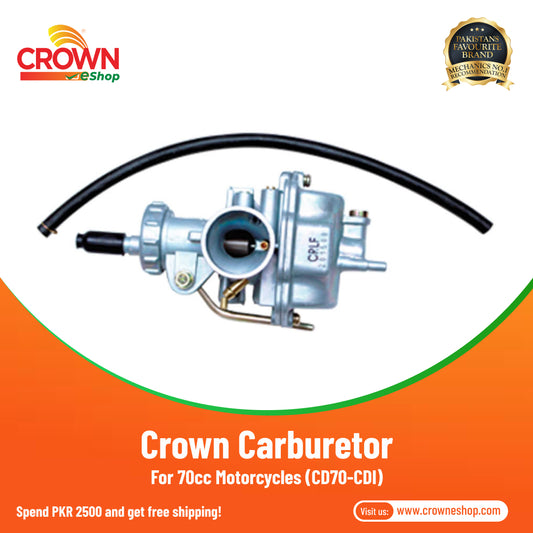 Crown Carburetor 72cc for 70cc Motorcycles (CD70-CDI) - Crowneshop