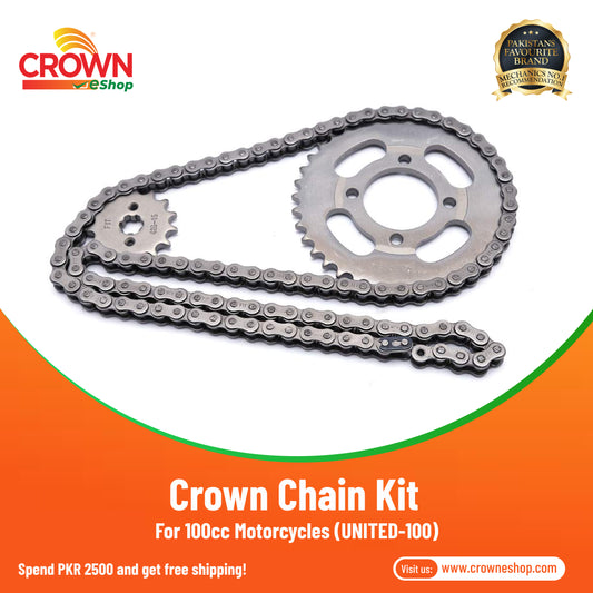 Crown Chain Kit for 100cc Motorcycles (UNITED-100) - Crowneshop