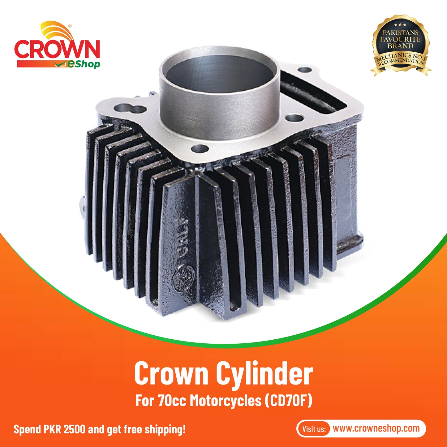 Crown Cylinder for 70cc Motorcycles (CD70F) - Crowneshop