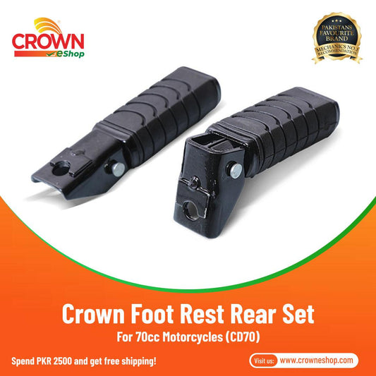 Crown Foot Rest Rear Set for 70cc Motorcycles - Crowneshop