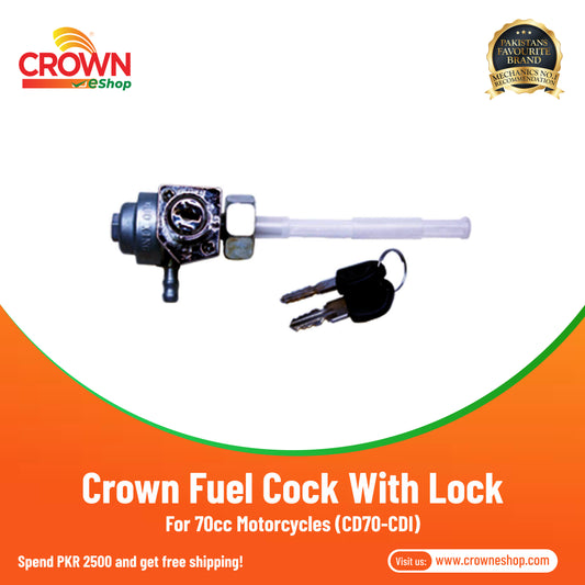 Crown Fuel Cock With Lock for 70cc Motorcycles (CD70-CDI) - Crowneshop