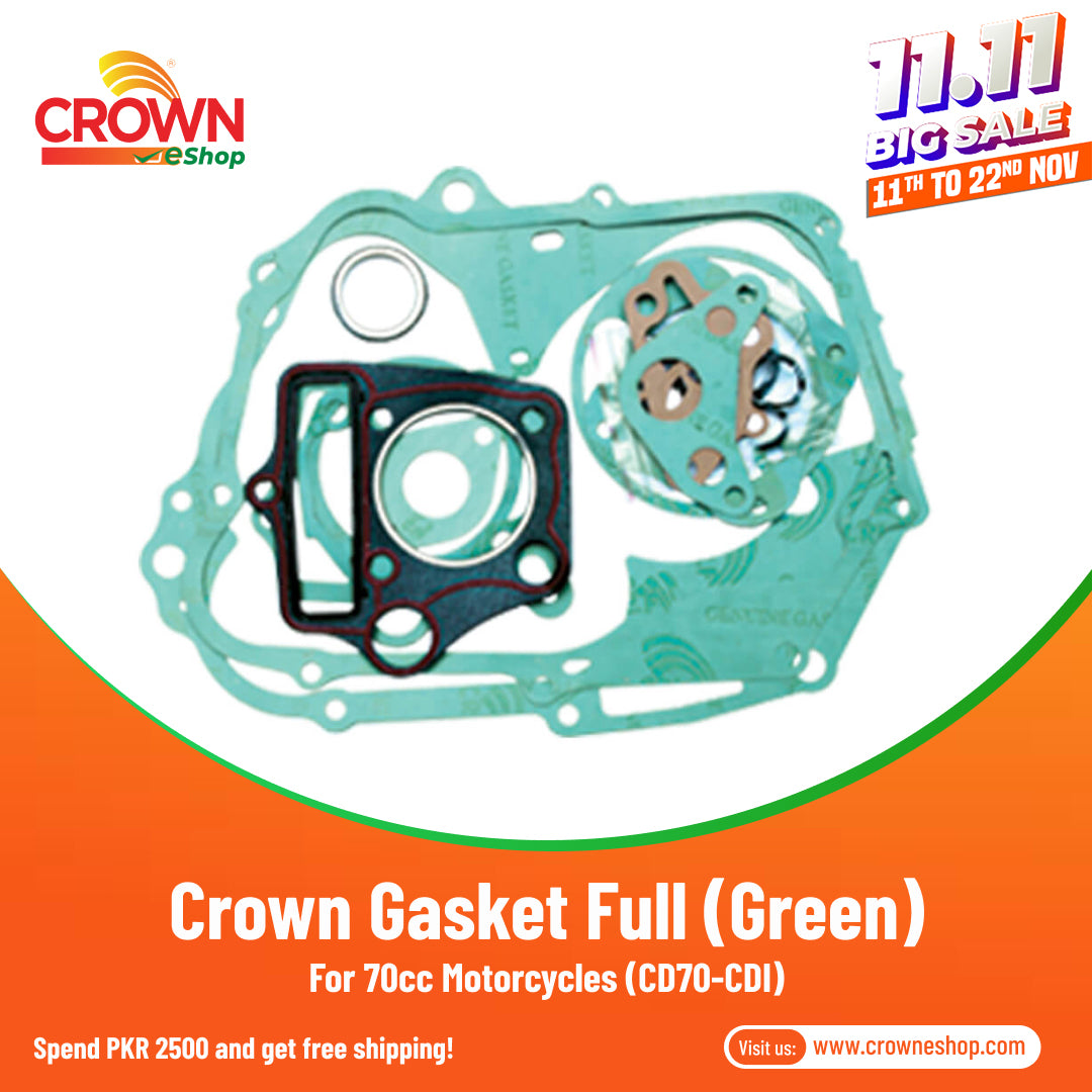 Crown Gasket Full (Green) for 70cc Motorcycles (CD70-CDI)