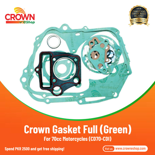 Crown Gasket Full (Green) for 70cc Motorcycles (CD70-CDI) - Crowneshop