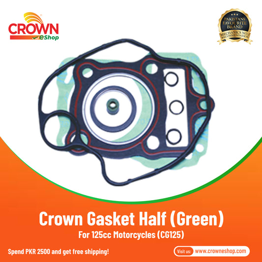 Crown Gasket Half (Green) for 125cc Motorcycles (CG125) - Crowneshop