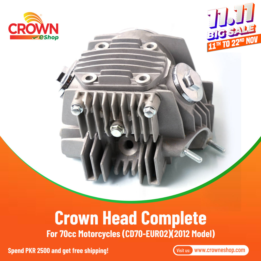 Crown Head Complete 2012 Model for 70cc Motorcycles (CD70-EURO2)