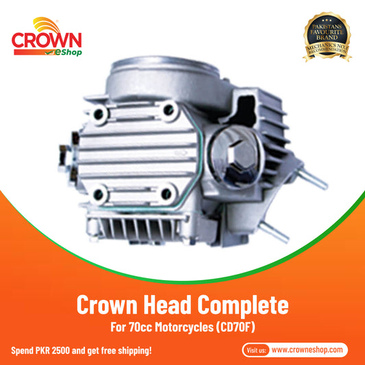 Crown Head Complete for 70cc Motorcycles (CD70F) - Crowneshop