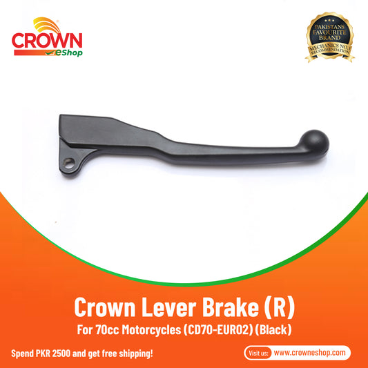 Crown Lever Brake (R) Black for 70cc Motorcycles (CD70-EURO2) - Crowneshop