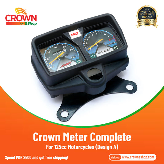 Crown Meter Complete Design A for 125cc Motorcycles - Crowneshop