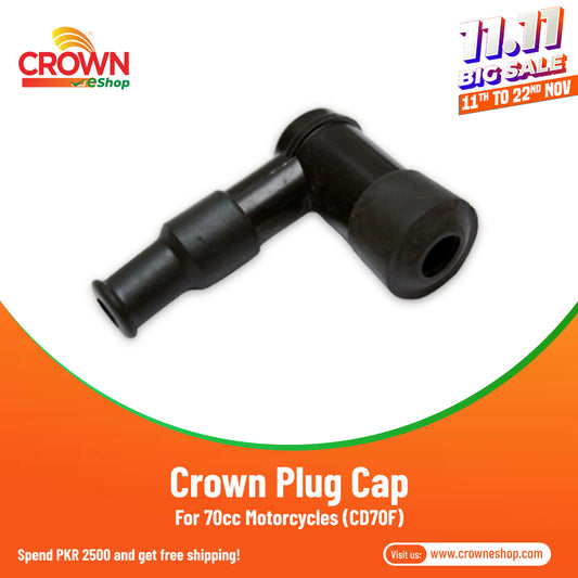 Crown Plug Cap Black for CD70F Motorcycles