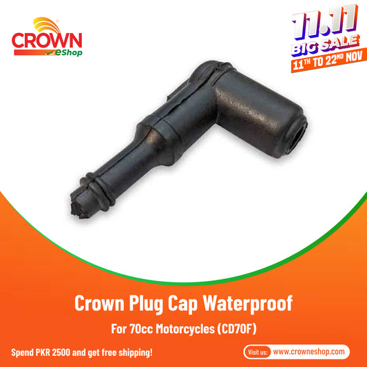 Crown Plug Cap Black Waterproof for CD70F Motorcycles