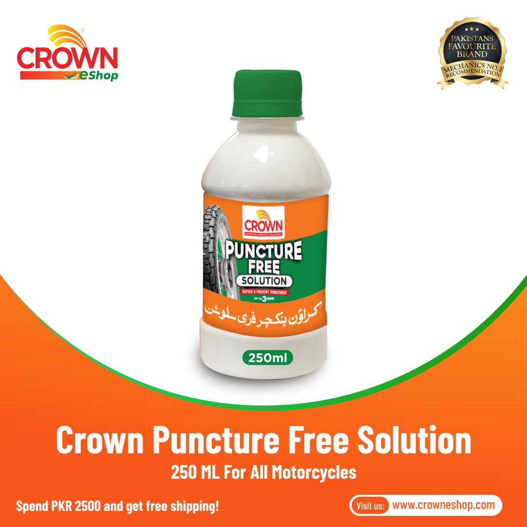 Crown Puncture Free Solution 250 ML for Motorcycles - Crowneshop