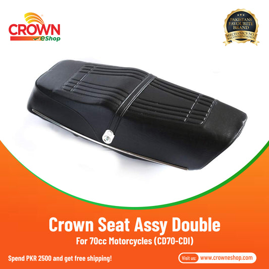 Crown Seat Assy Double for 70cc Motorcycles (CD70-CDI) - Crowneshop