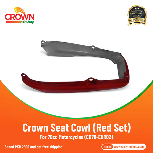 Crown Seat Cowl (Red Set) for 70cc Motorcycles (CD70-EURO2) - Crowneshop