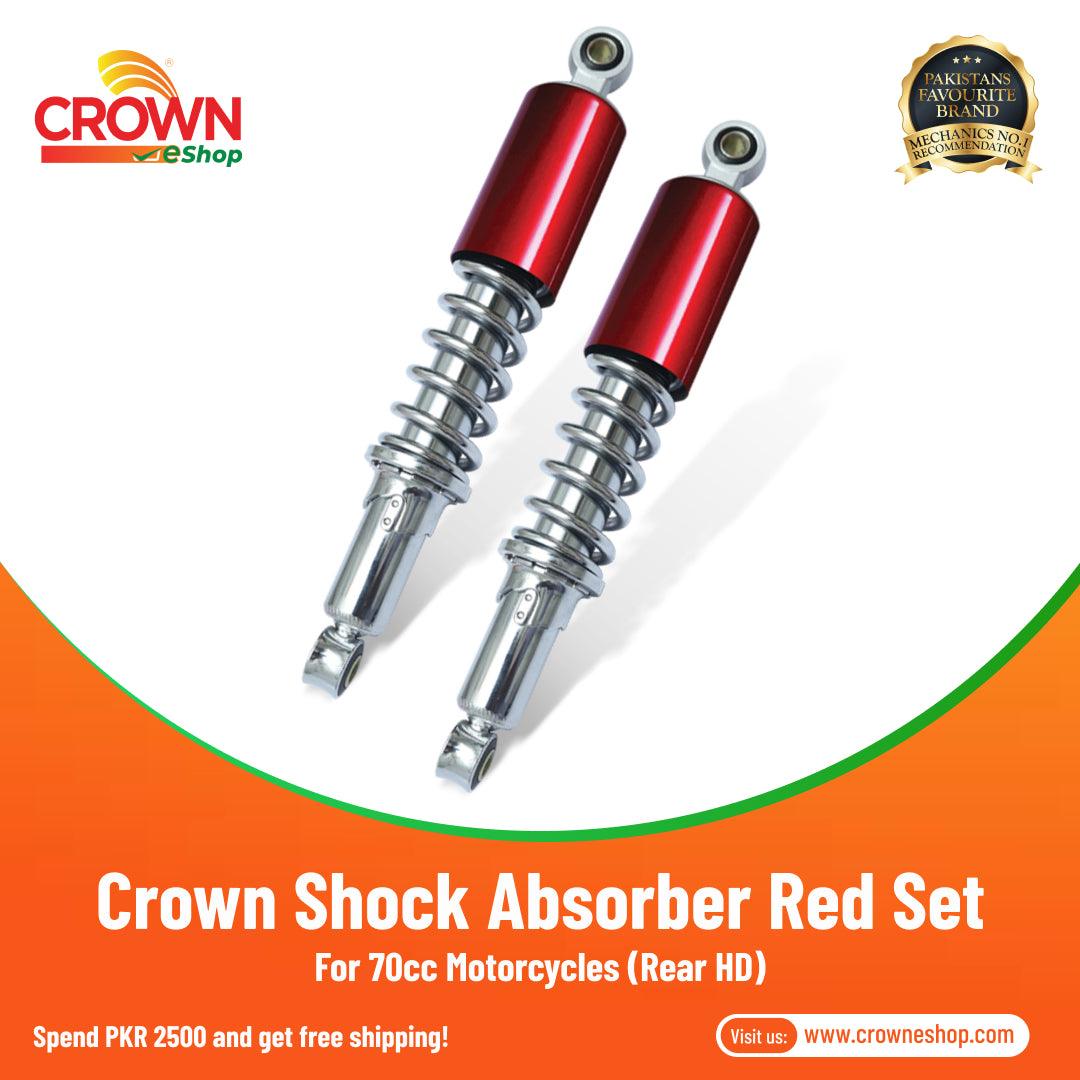 Crown Shock Absorber Set Rear Red for 70cc Motorcycles - Crowneshop