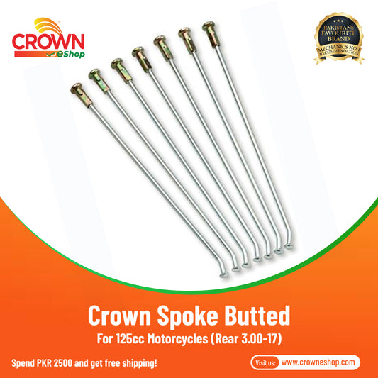 Crown Spoke Butted Rear 3.00-17 for 125cc Motorcycles - Crowneshop