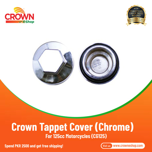 Crown Tappet Cover (Chrome) for 125cc Motorcycles (CG125) - Crowneshop