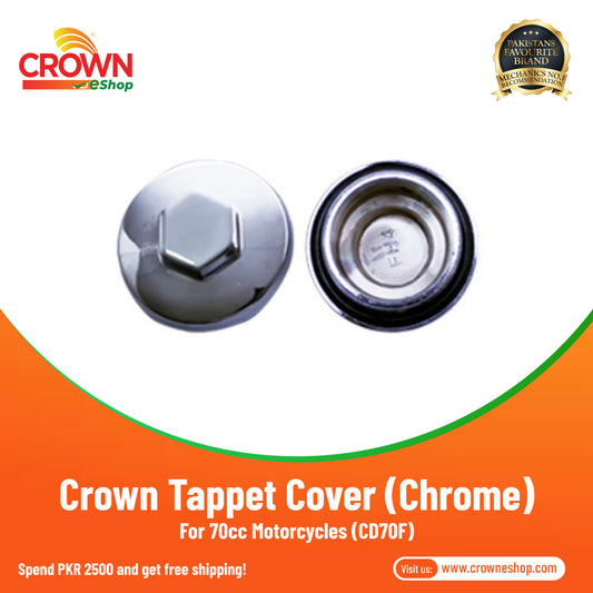 Crown Tappet Cover (Chrome) for 70cc Motorcycles (CD70F) - Crowneshop