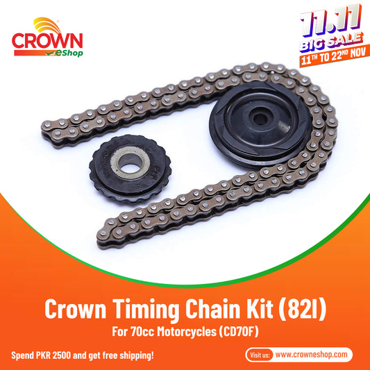 Crown Timing Chain Kit 82L for 70cc Motorcycles (CD70F)