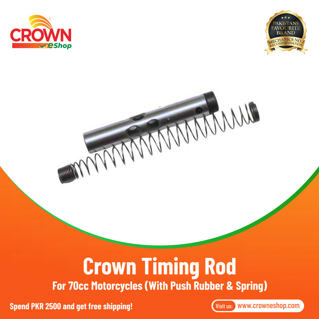 Crown Timing Rod with Push Rubber & Spring for 70cc Motorcycles - Crowneshop