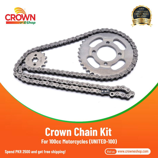 Crown Chain Kit for 100cc Motorcycles (UNITED 100)