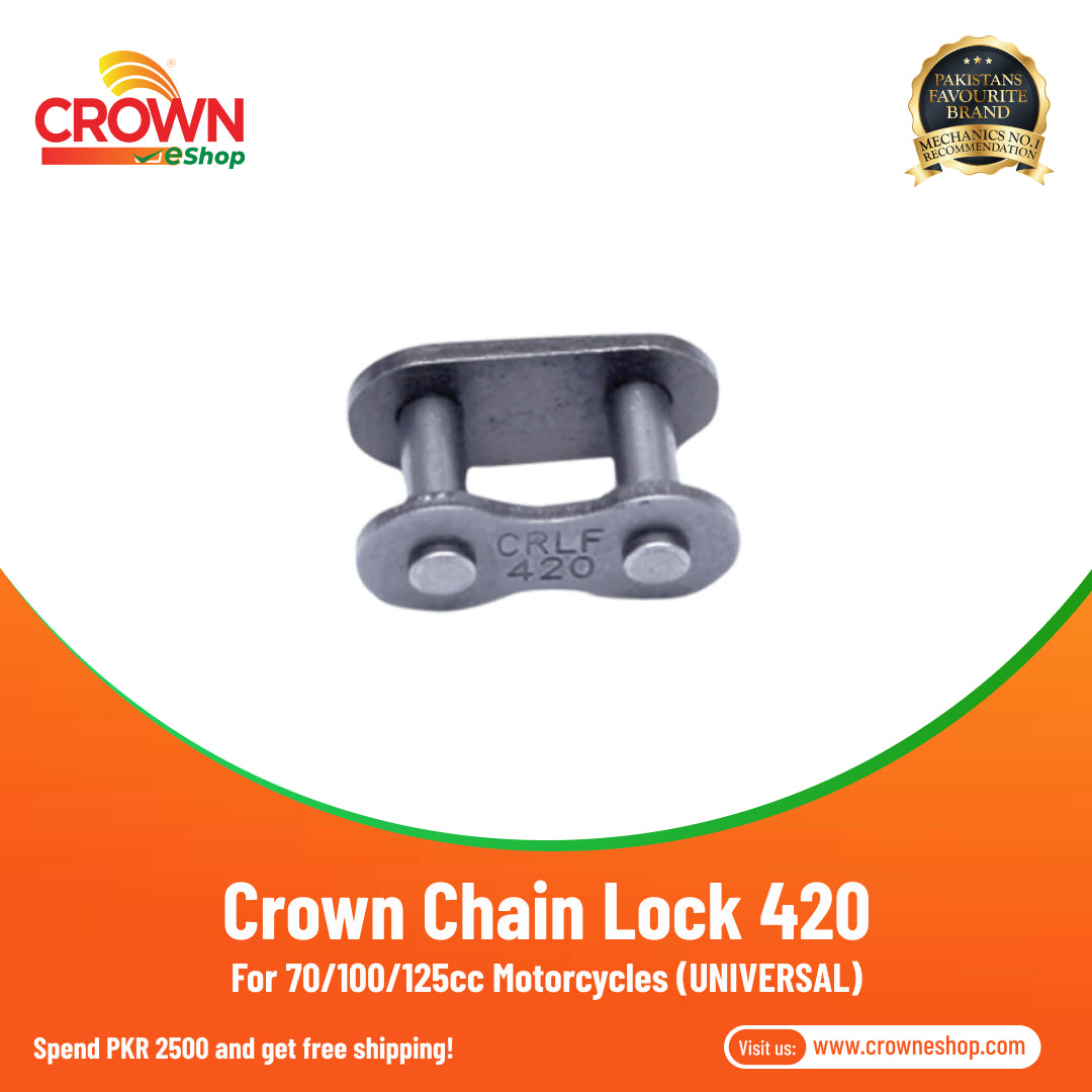 Crown Chain Lock 420 for 70/100/125cc Motorcycles (UNIVERSAL)