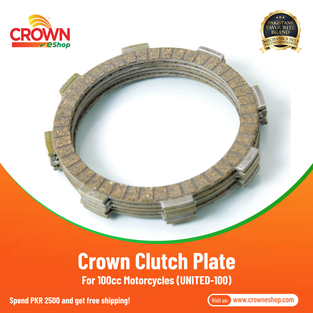 Crown Clutch Plate  for 100cc Motorcycles (UNITED-100)
