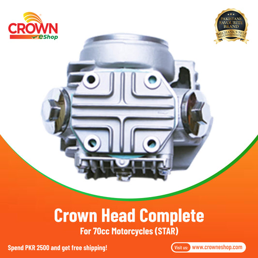 Crown Head Complete for 70cc Motorcycles (STAR)