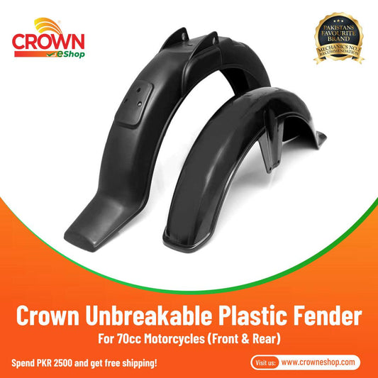 Crown Unbreakable Plastic Fender Front & Rear for 70cc Motorcycles - Crowneshop