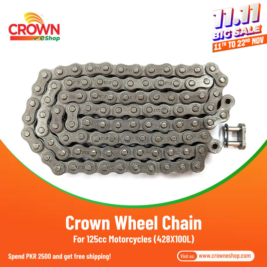 Crown Wheel Chain 428x100L for 125cc Motorcycles